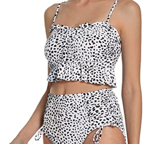 POLKA DOT 2 PIECE SWIMSUIT - Picture 3 of 8